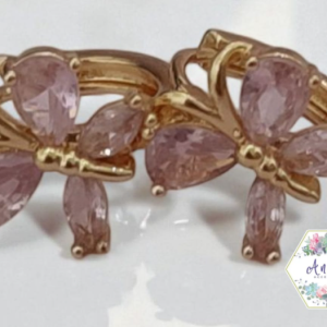 ARETES ROSA MARIPOSA