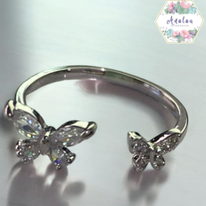 ANILLO PLATA 2 MARIPOSAS