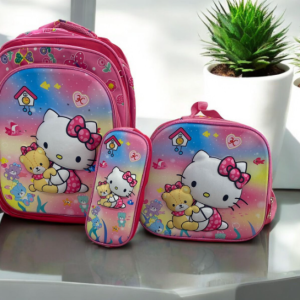 MOCHILA HELLO KITTY 3 PIEZAS