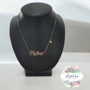 COLLAR DE MOTHER COLOR ROSA VERDE