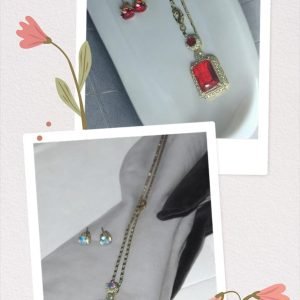 COLLAR ARETES RECTANGULO