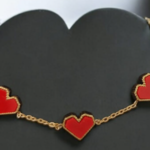 PULSERA CORAZON 5 ROJO
