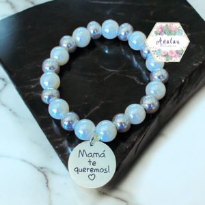 PULSERA MAMA PLATA PERLAS