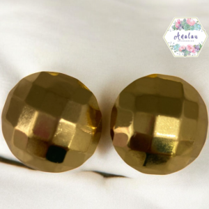 ARETE CIRCULAR CUADRADO DORADO