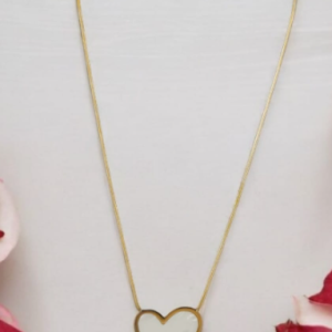 COLLAR CORAZON BLANCO GRANDE