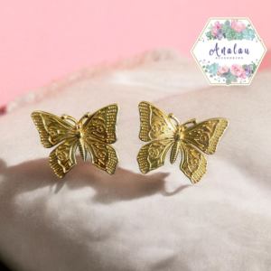 ARETES DORADO MARIPOSA