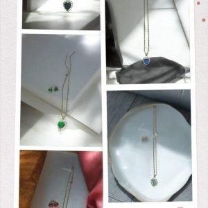 COLLARES CORAZON CON ARETES
