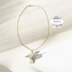 COLLAR COLIBRI GRANDE DORADO