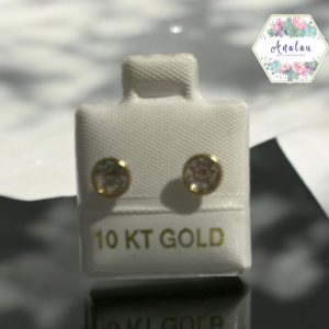 BROQUEL DE ORO 10K REDONDO BLANCO