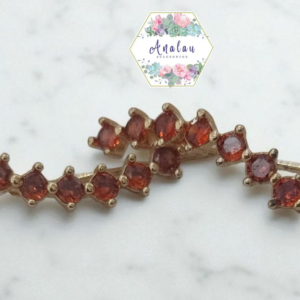 ARETES DE PEIDRA NARANJA