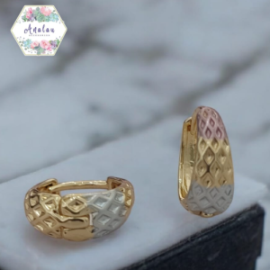 ARETE ARRACADA EN ROMBO 3 COLORES PEQ.