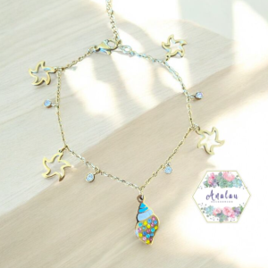 PULSERA DE CONCHA 4 ESTRELLAS