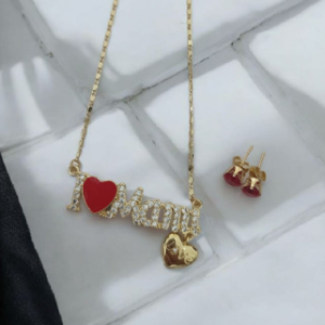 COLLAR LOVE MAMA CORAZON DORADO