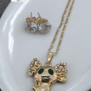 COLLAR ARETES AJOLOTITOOJOS VERDES