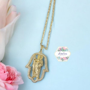 COLLAR SAN JUDAS TADEO MANO DE FATIMA