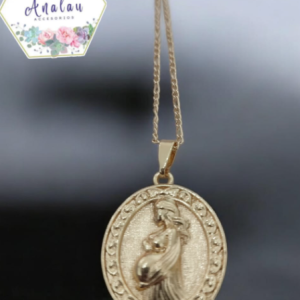 COLLAR DE MEDALLA MUJER EMARAZADA CIRCULAR