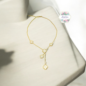 COLLAR DE TREBOL BLANCO 5