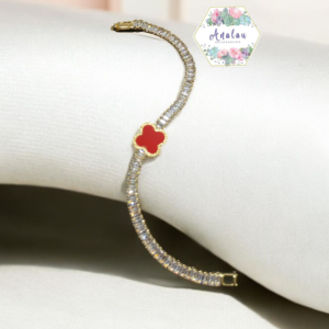 PULSERA TREBOL ROJO