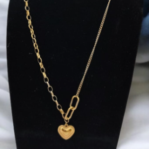 COLLAR DE 3 CADENAS DIF Y CORAZON