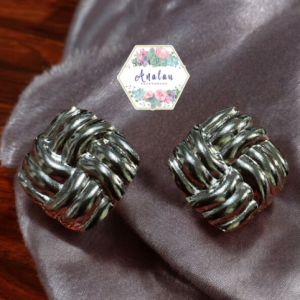 ARETE PLATA CUADRADO