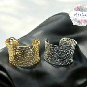 BRAZALETTE DORADO PLATA HUECO