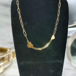 COLLAR DOSCORAZONES Y ESLABON