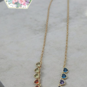 COLLAR CORAZON PIEDRAS DE COLORES