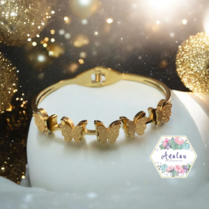 BRAZALETE MARIPOSA 5 DORADO