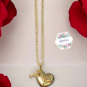 COLLAR CORAZON DE FELCHA DORADO