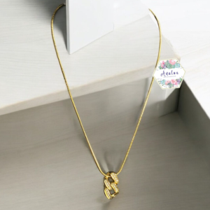 COLLAR 2 ESLABON INCRUSTADO DORADO