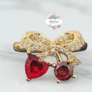 ANILLO MOÑO INCRUSTADO PIEDRA ROJA CORAZON2