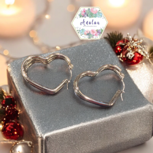 ARRACADA CORAZON PLATA 3 LINEAS