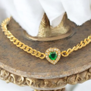 PULSERA CORAZON VERDE
