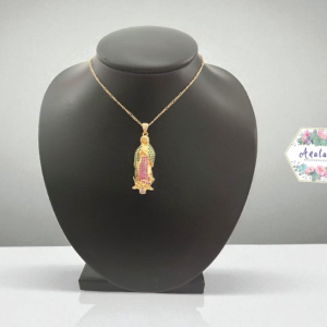 COLLAR DE LA VIRGEN GUADALUPE COLORES INCRUSTADA