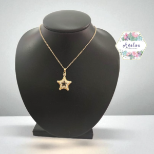 COLLAR ESTRELLA INCRUSTADA DORADA