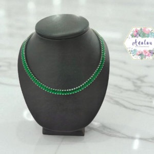 COLLAR BAGUETTE VERDE INCRUSTADO