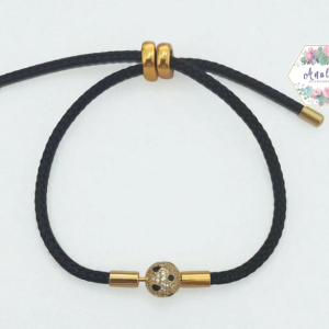 PULSERA NEGRA BALON INCRUSTADO