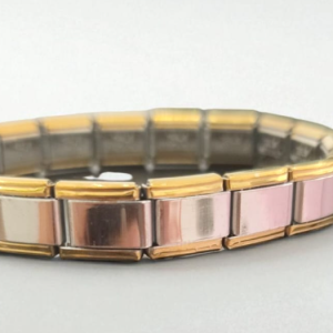 PULSERA ITALIANA PLATA CON DORADO