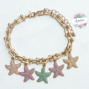 PULSERA DE ESTRELLA DE COLORES PASTEL