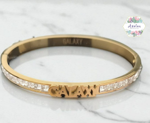 PULSERA GALAXI INCRUSTADA DORADA