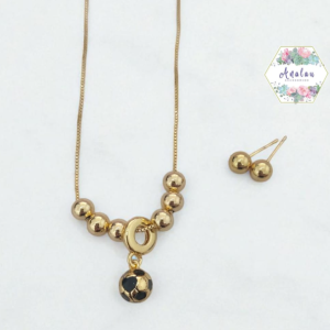 COLLAR DE FUTBOL BALON NEGRI ARETES