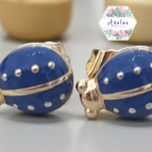 ARETE MARIQUITA AZUL 8 PUNTOS