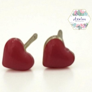 ARETE CORAZON ROJO PEQUE