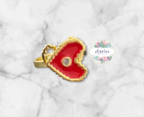 ANILLO GIRATORIO CORAZON ROJO