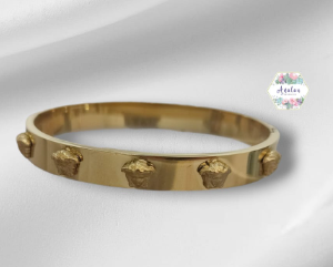 PULSERA DORADA CON LEONES