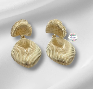 ARETE CON TEXTURA DORADO