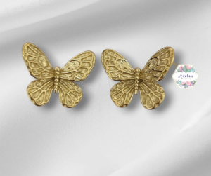 ARETE MARIPOSA CON TEXTURA
