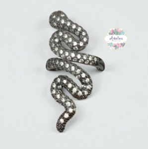 ANILLO NEGRO SERPIENTE GRANDE
