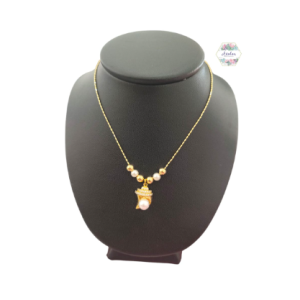 COLLAR CONCHA GRANDE CON PERLA