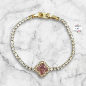 PULSERA FLOR ROSA